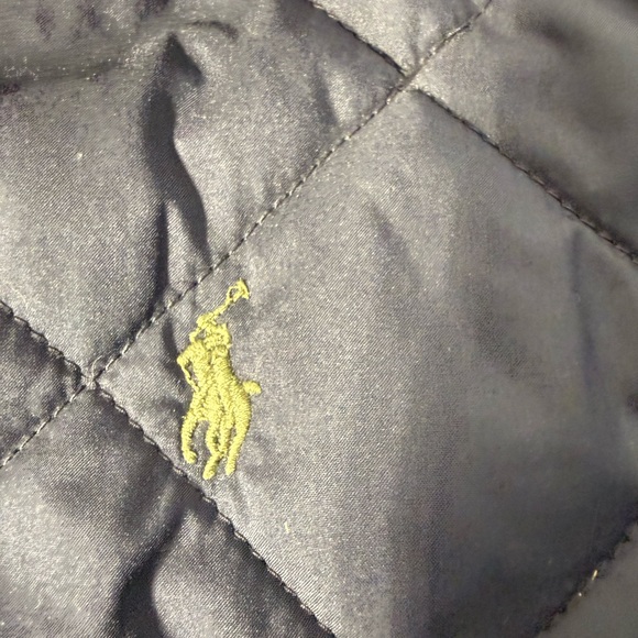 Ralph Lauren Quilted Barn Jacket in Navy and Brown 3T - Picture 3 of 6